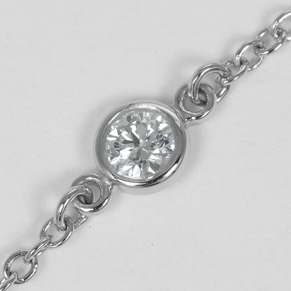 TIFFANY Authentic Silver Diamond Charm Bracelet - Picture 9 of 10